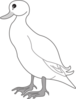 White Digital Art Duck Clip Art